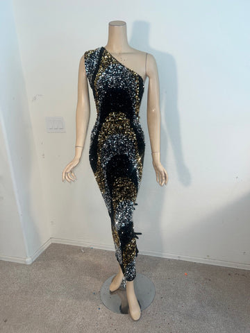 1x/2x Ready to ship Stretch Cocktail sequin dress