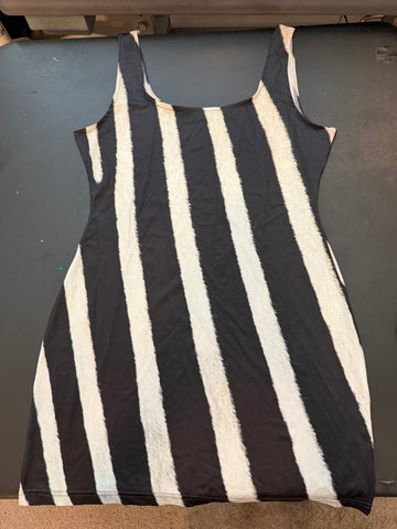 L/XL Ready to ship Stretch Print Mini Cocktail Dress