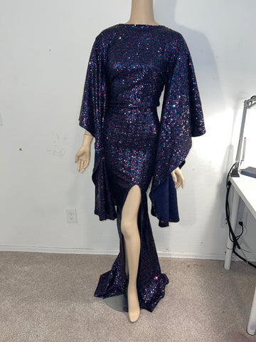 L/XL Ready to ship Stretch sequin full length gown