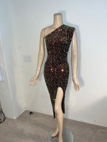 1x/2x Ready to ship Stretch Sequin Cocktail Dress