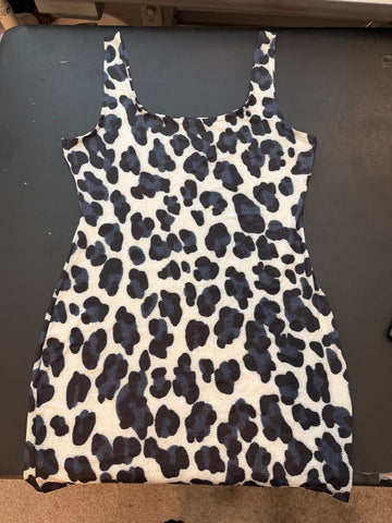 L/XL Ready to ship Stretch Print Mini Cocktail Dress
